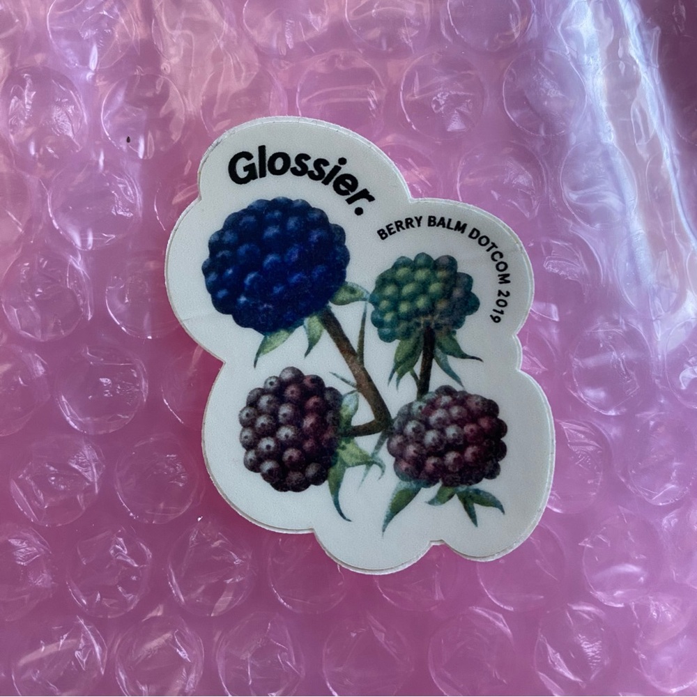 [NWT] Glossier Berry Balm Dot Com 2019 Sticker